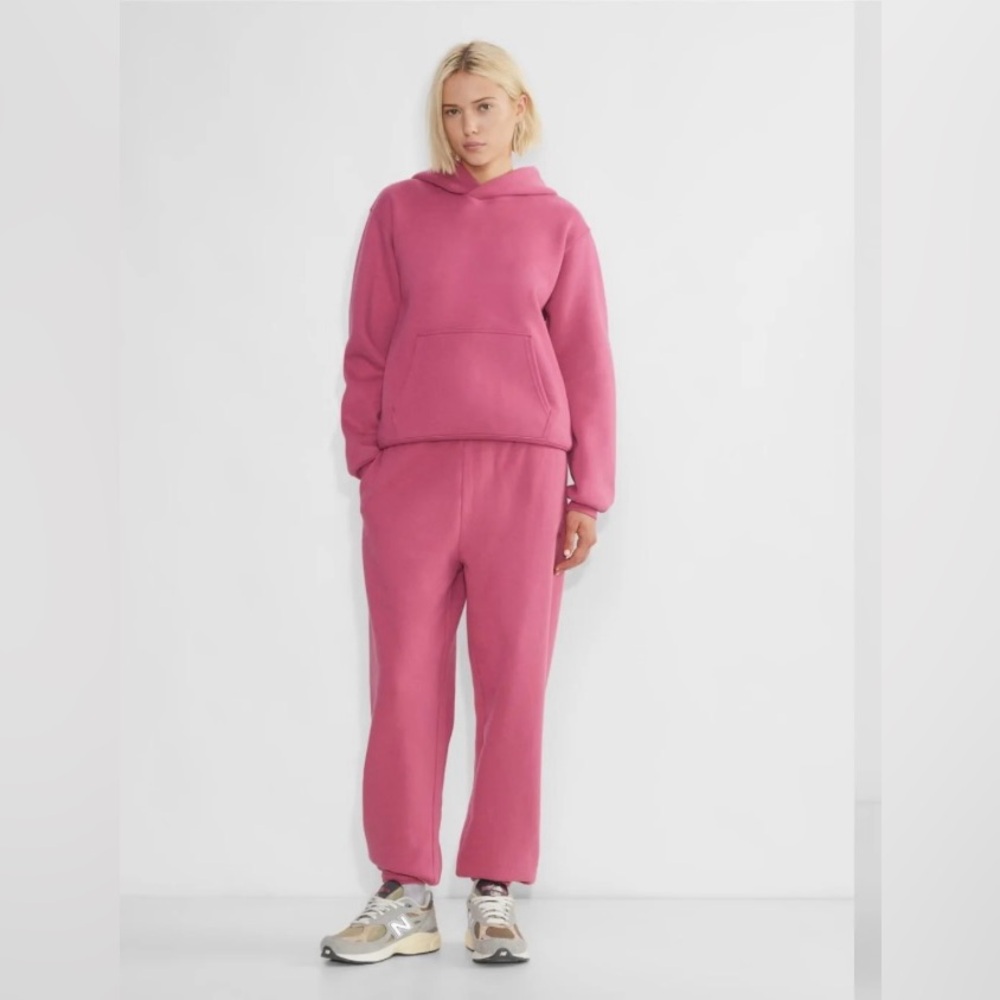 Aritzia's Cozy Sweat fleece Mega Jogger in Berry Pink- Limited Edition EUC Sz L
